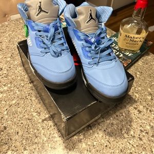 Light blue air Jordan's. Fresh out the box. Worn once. Perfect condition